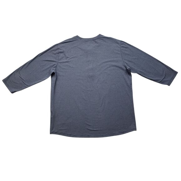 Under Armour Project Rock Henley Shirt Mens 2XL Gray 3/4 Sleeve Raglan - Picture 8 of 12